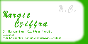 margit cziffra business card